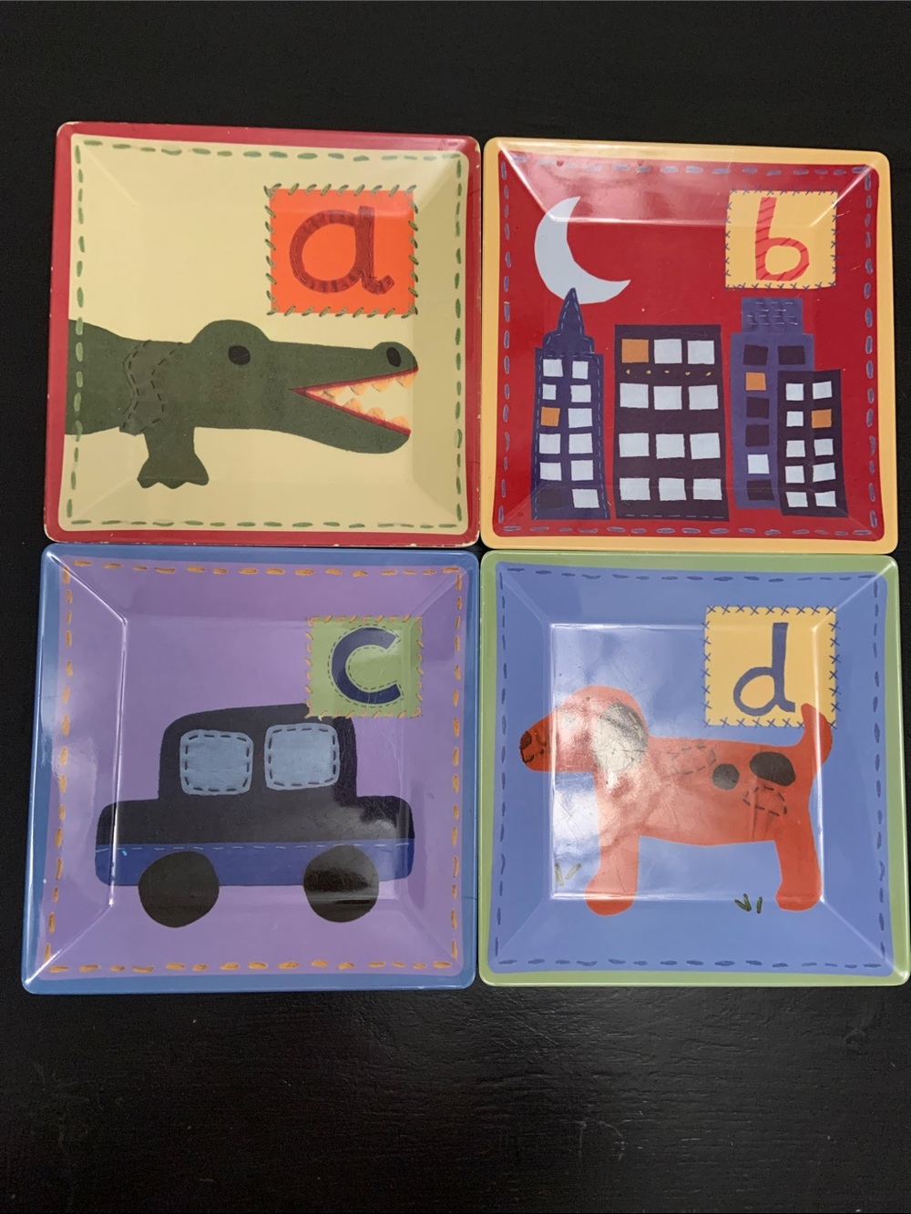 Pottery barn kids  abc plates